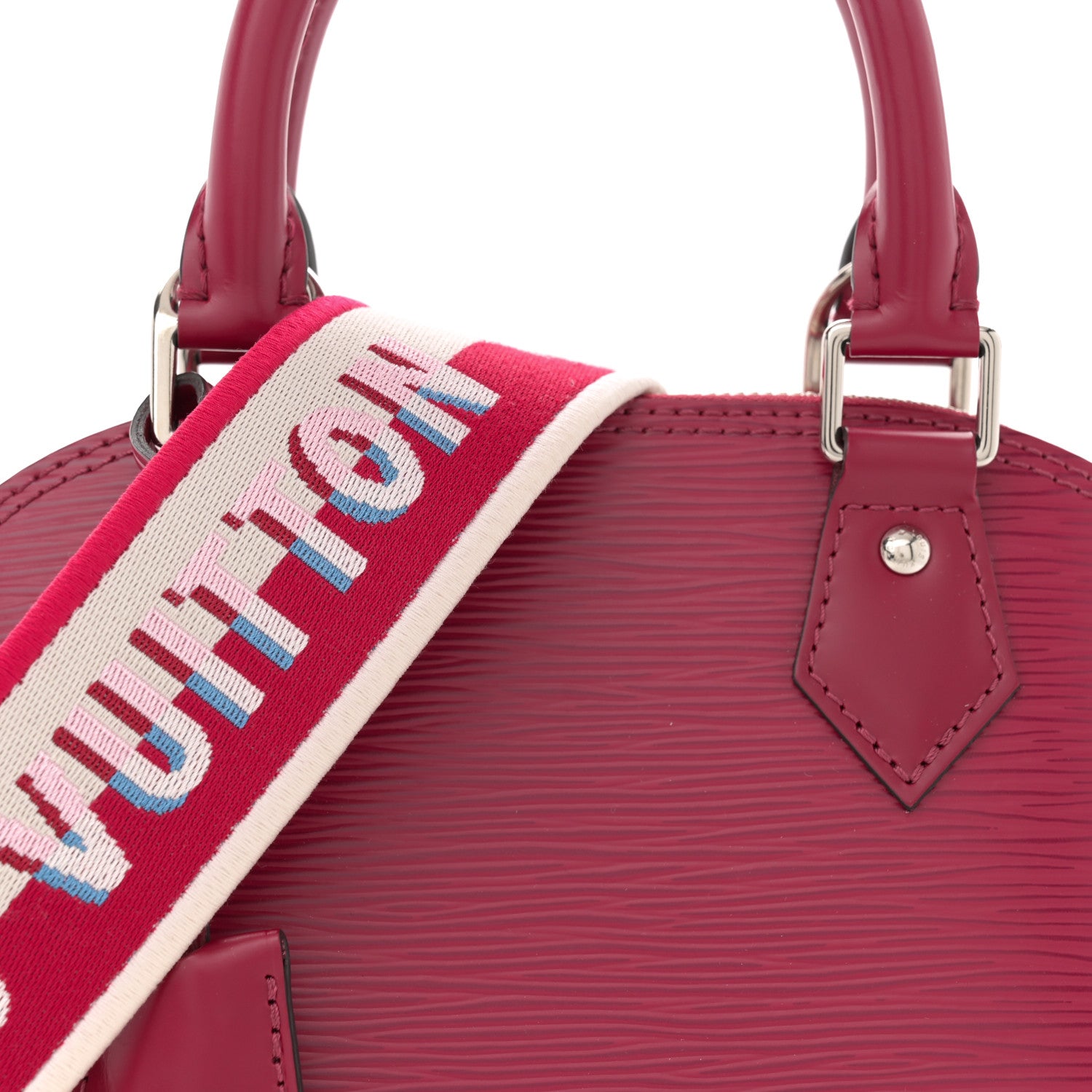 Louis Vuitton Epi Jacquard Alma BB Raspberry 7 of 10