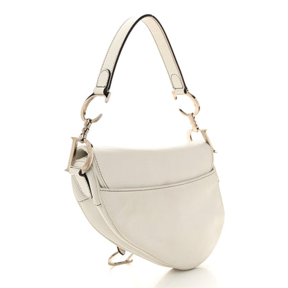 Christian Dior Calfskin Saddle Bag White 3 of 10
