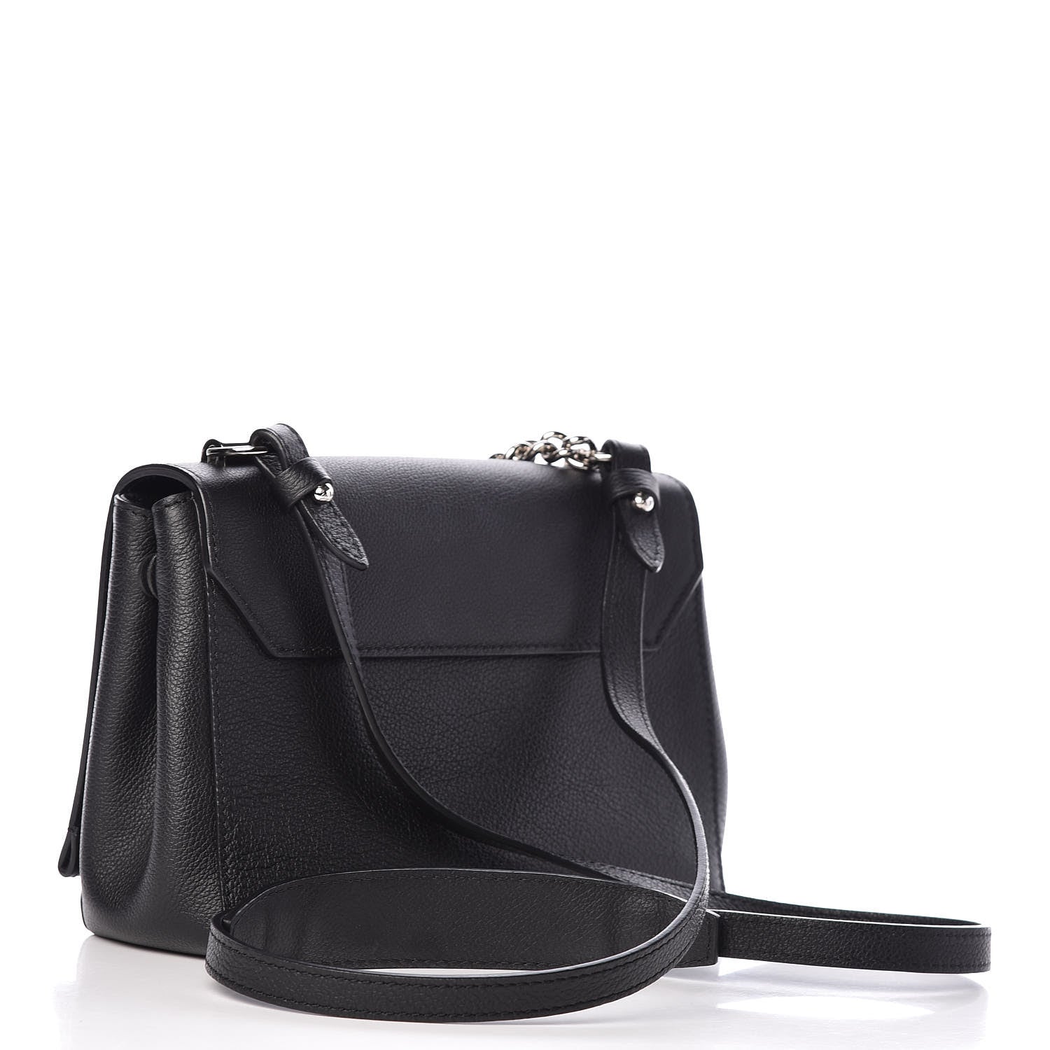 Louis Vuitton Calfskin Lockme II Chain Bag BB Black 3 of 9
