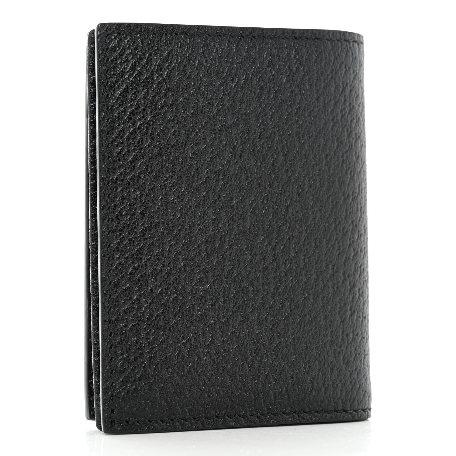 Gucci Calfskin Boar Effect GG Marmont Card Case Black 3 of 7