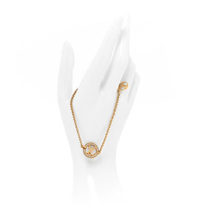 Louis Vuitton Metal Crystal Louise By Night Bracelet Gold 2 of 5