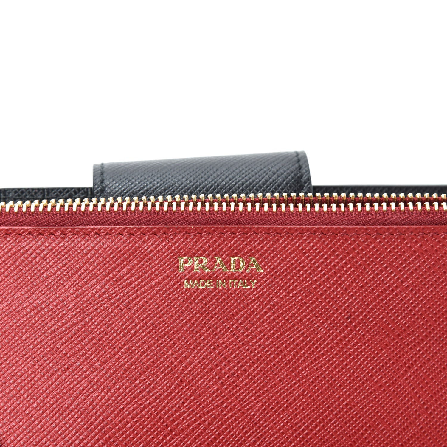 Prada Saffiano Smalto Robot Small Wallet Black Fuocco 6 of 6