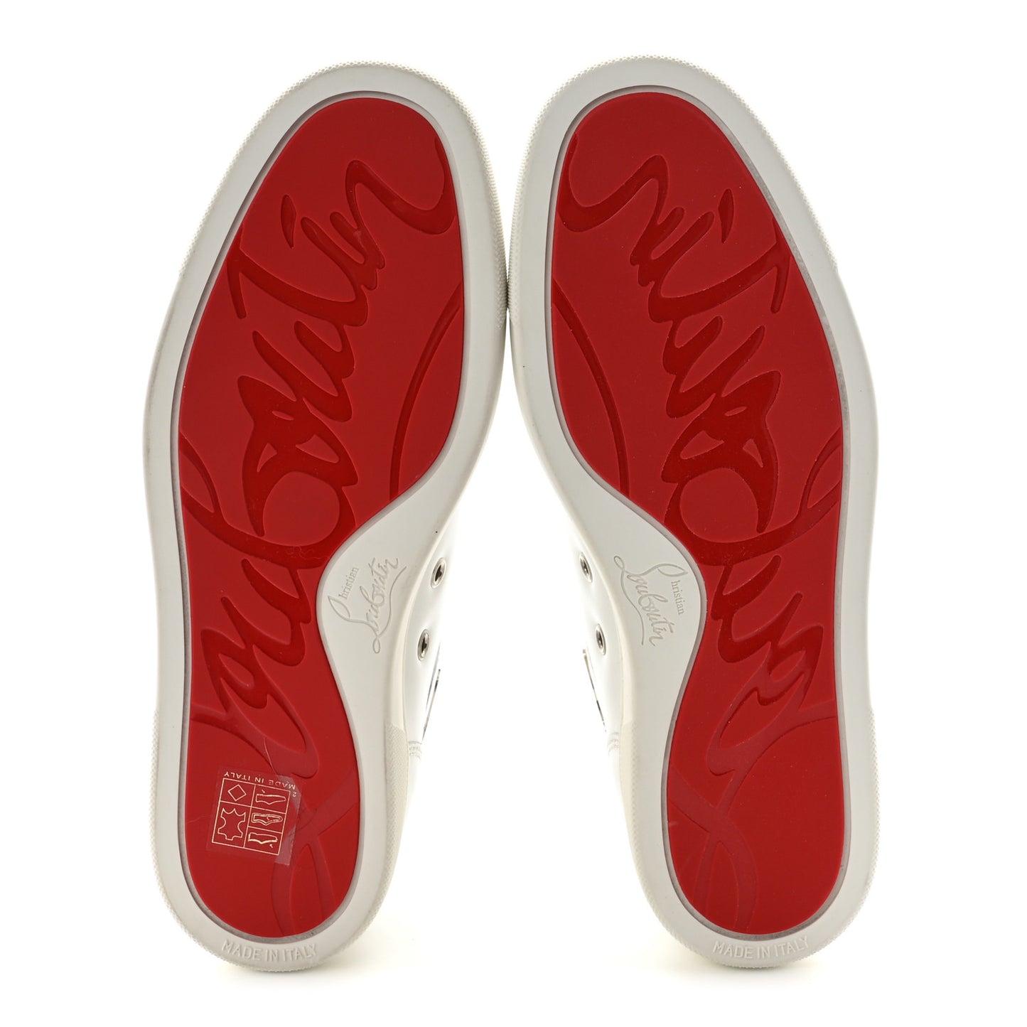Calfskin Mens Louis Flat Sneakers 39 White