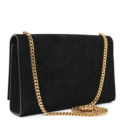 Saint Laurent Suede Medium Classic Monogram Kate Satchel Black 3 of 10