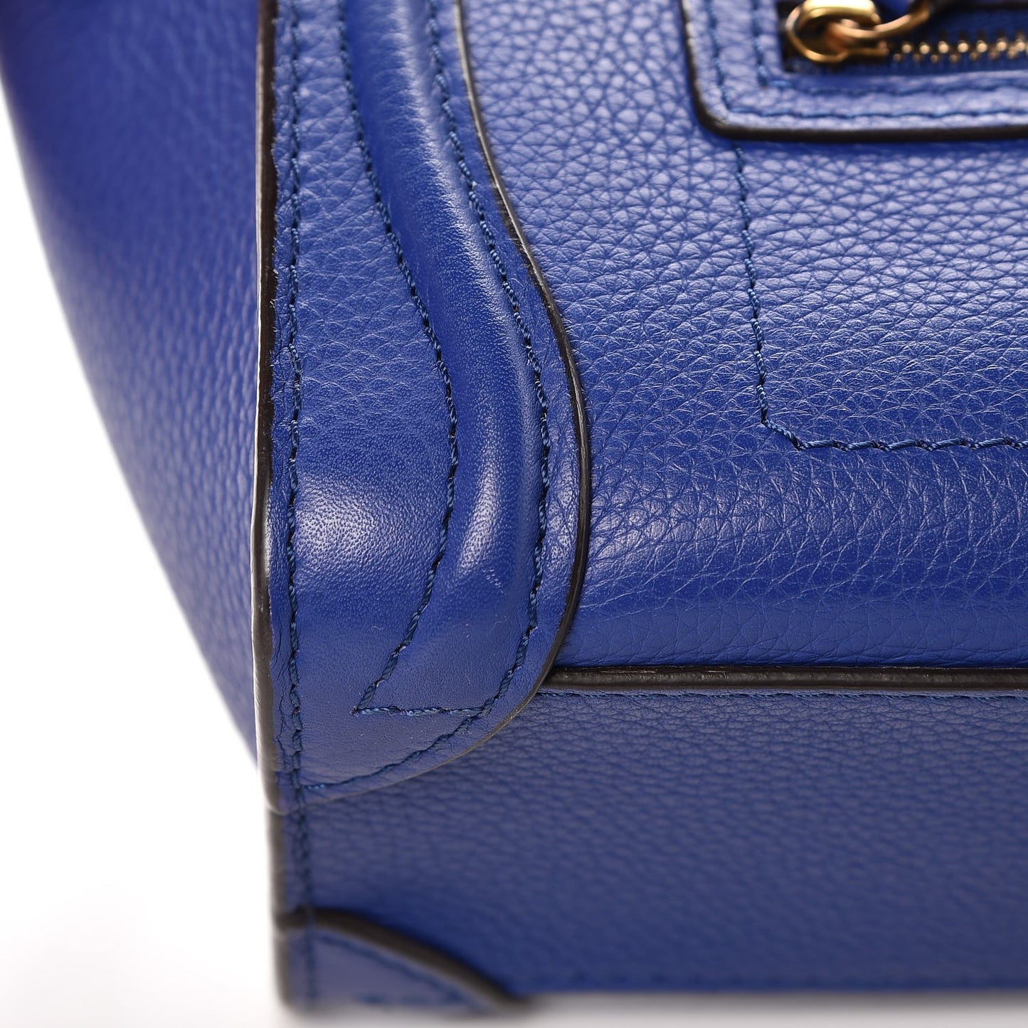 Drummed Calfskin Nano Luggage Indigo