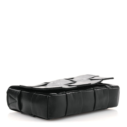 Bottega Veneta Paper Calfskin Maxi Intrecciato Small Cassette Crossbody Bag Black 3 of 13