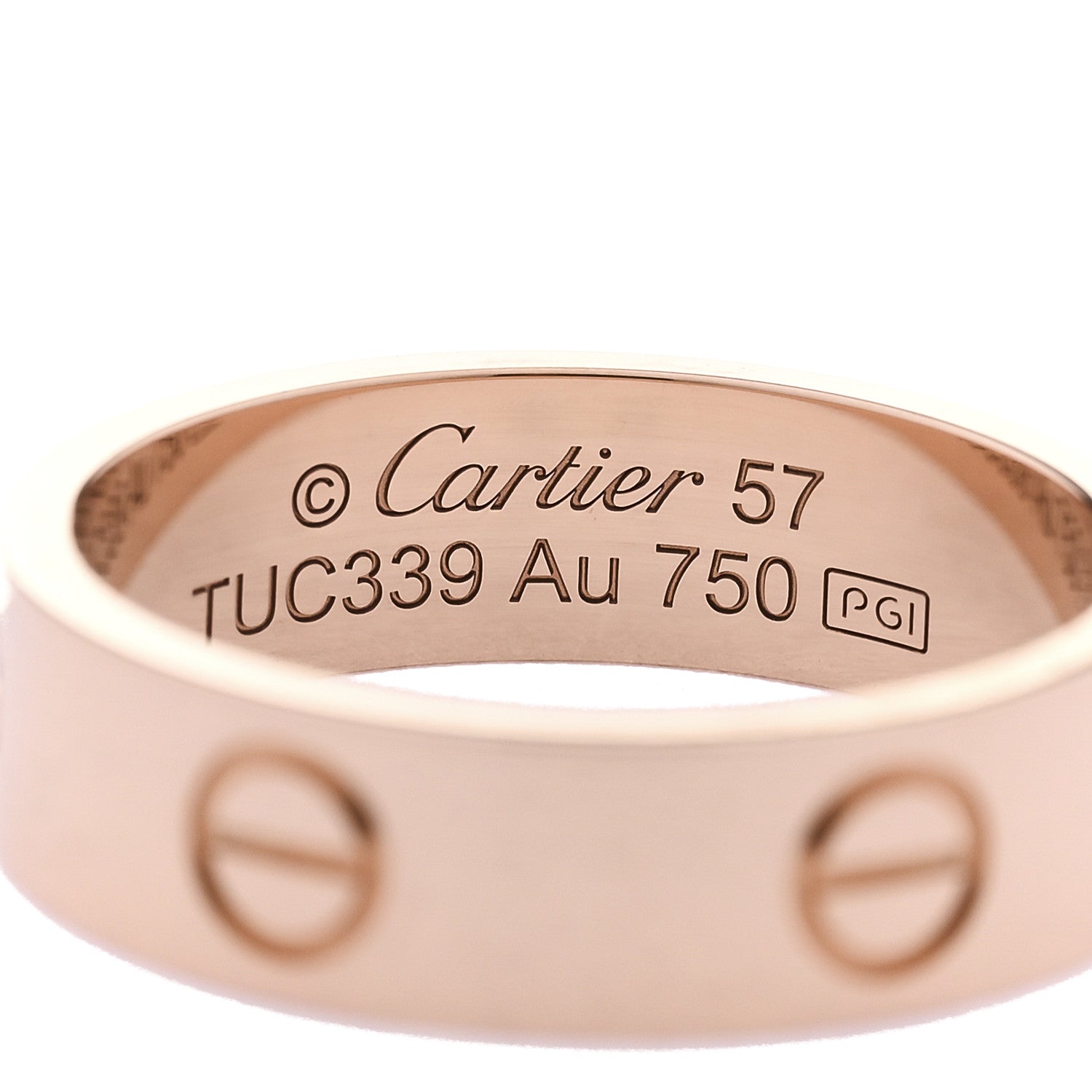 Cartier 18K Pink Gold 5.5mm LOVE Ring 57 8 4 of 5