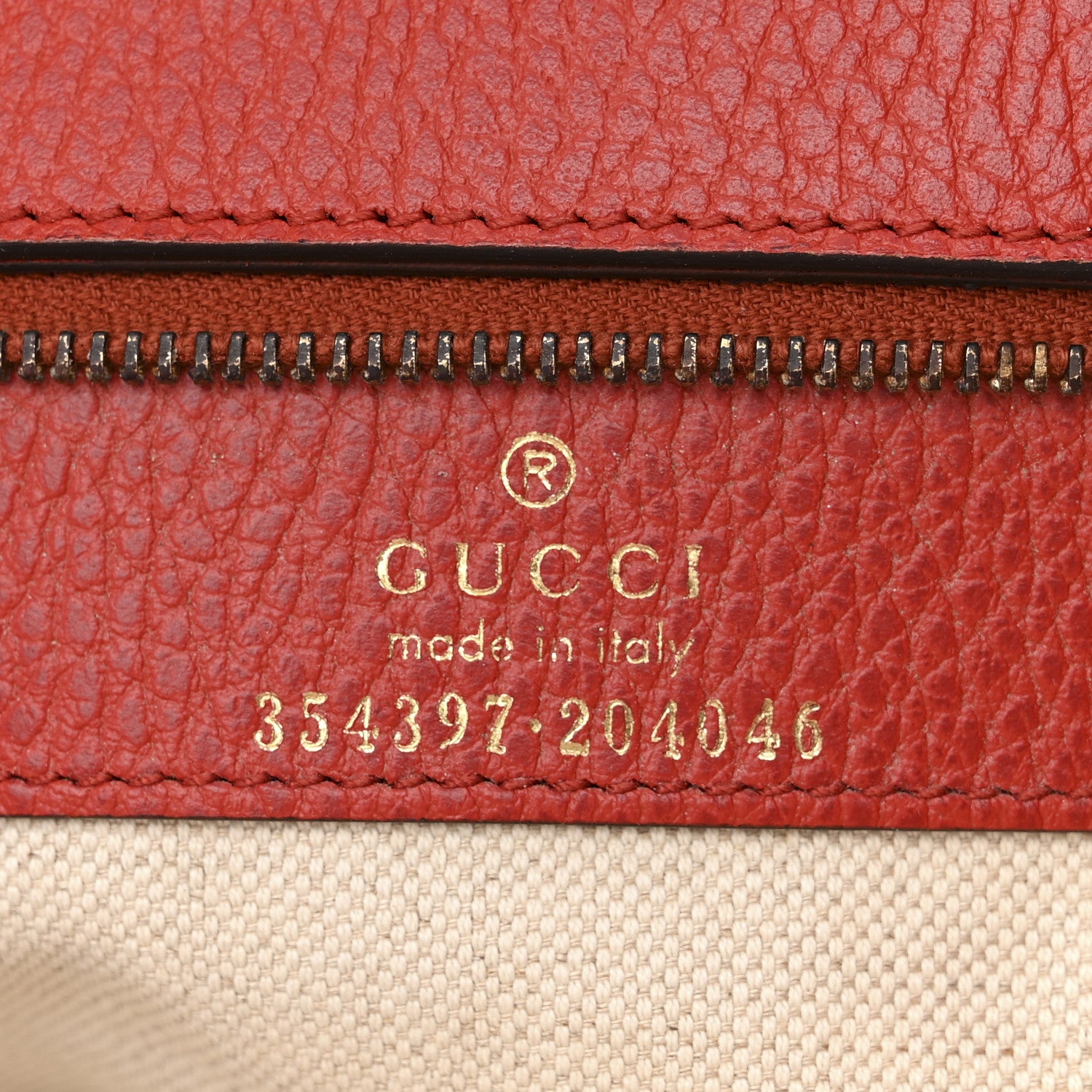 Gucci Dollar Calfskin Medium Swing Tote Red 5 of 12