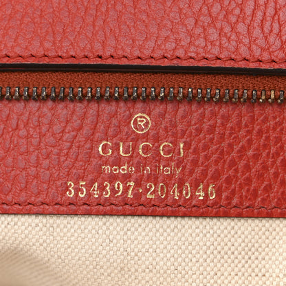 Gucci Dollar Calfskin Medium Swing Tote Red 5 of 12