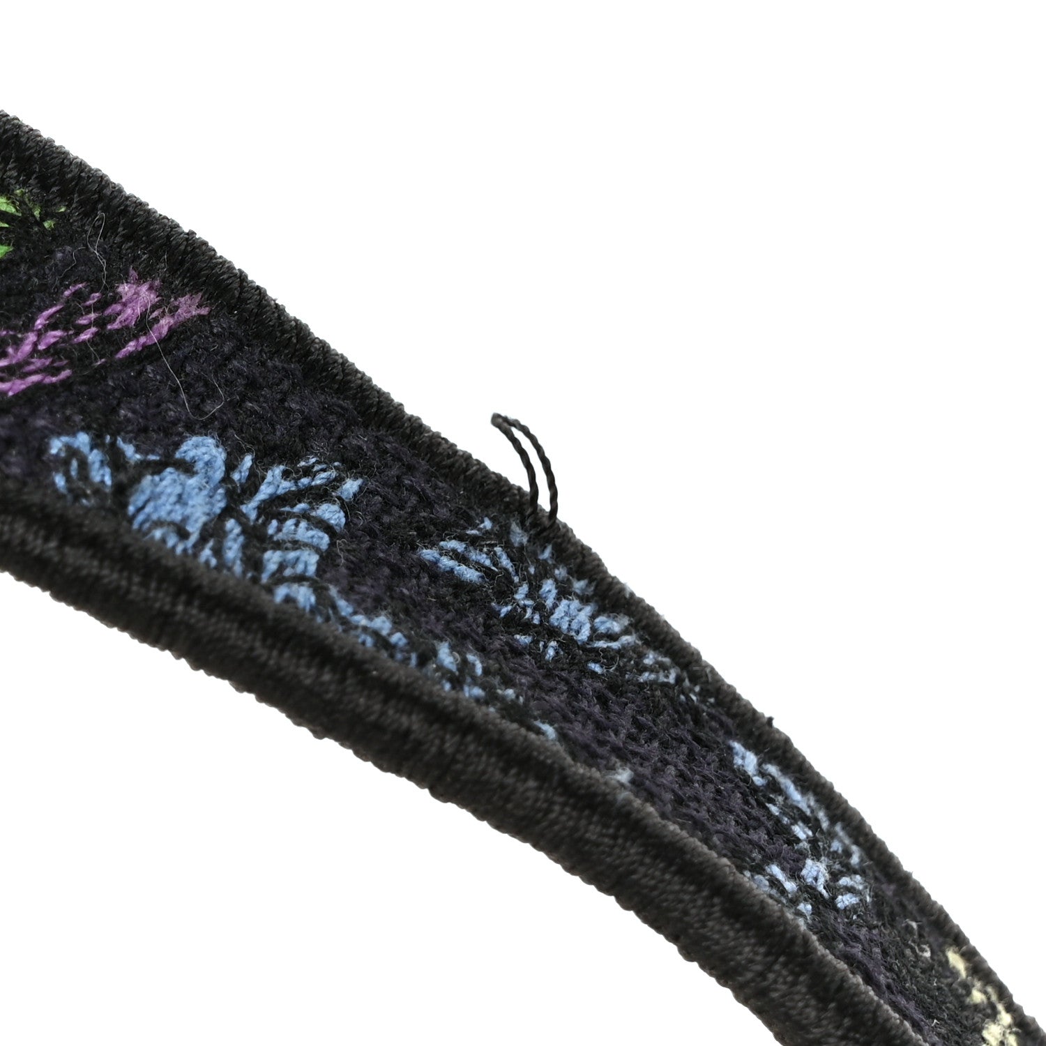 Christian Dior Canvas Embroidered Petites Fleurs Saddle Bag Black Multicolor 12 of 12