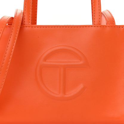Telfar Vegan Leather Small Shopping Bag Orange 9 of 15
