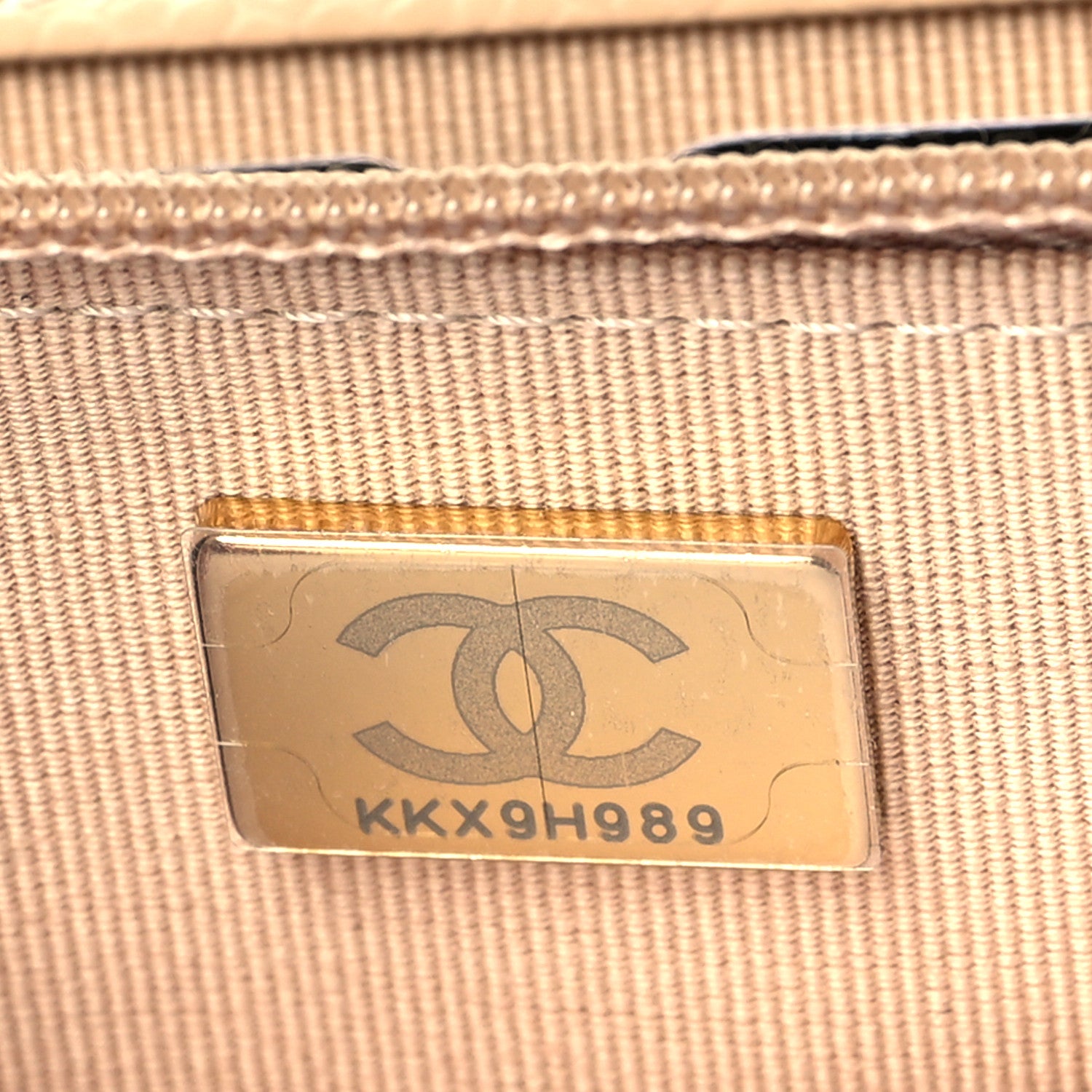 Chanel Caviar Quilted Wallet On Chain WOC Beige 10 of 12