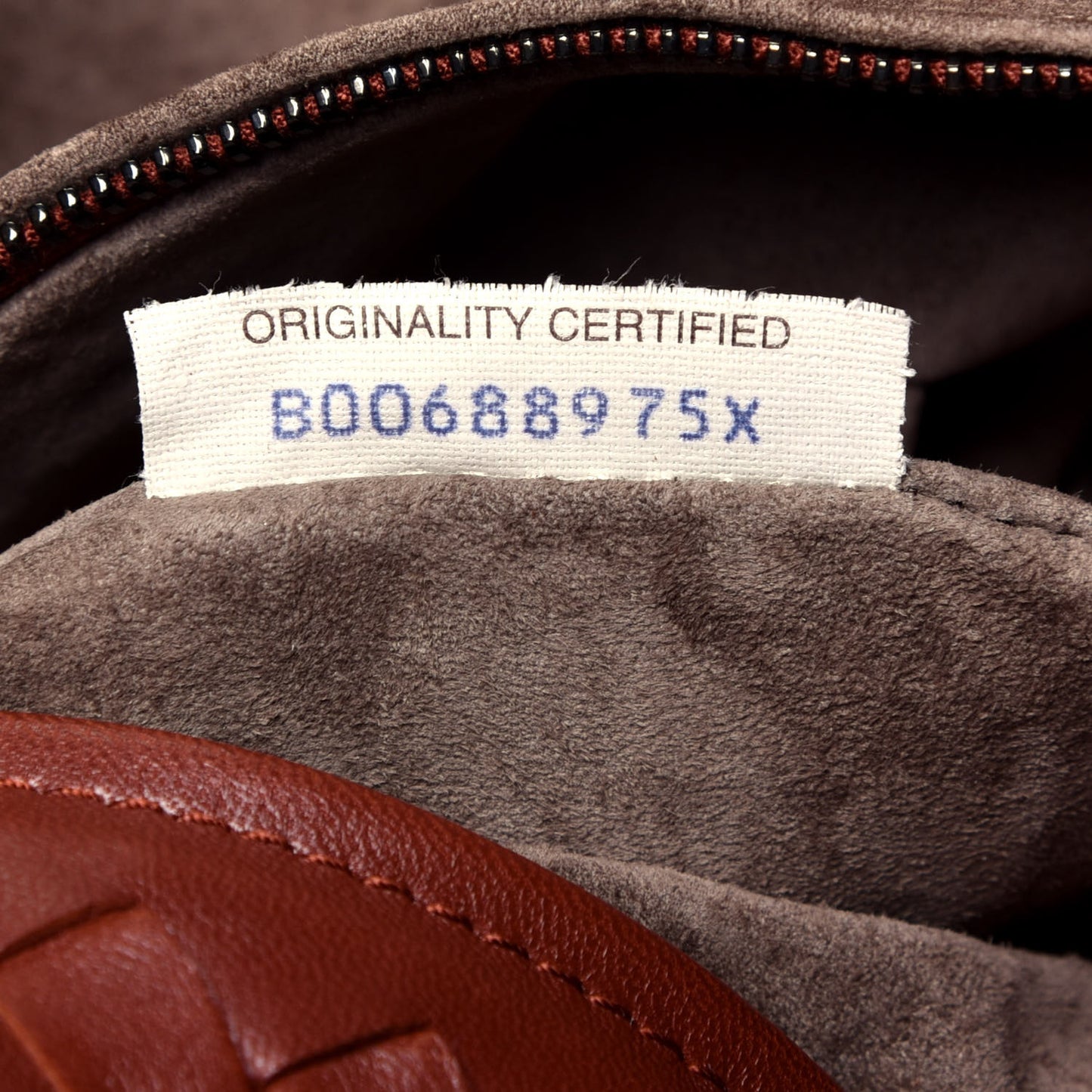 Nappa Intrecciato Large Seamless Tote Burnt Red