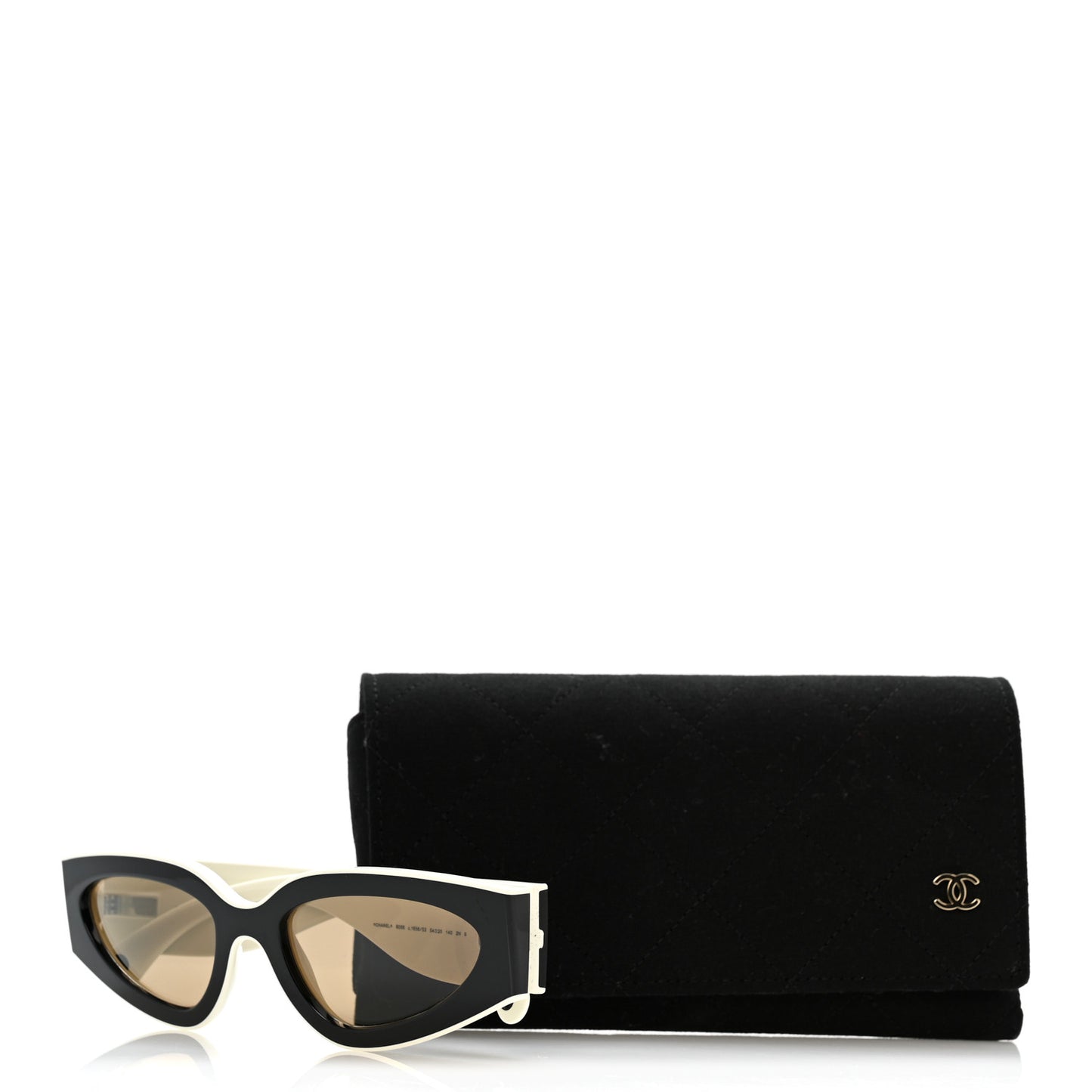 Acetate Cat Eye Sunglasses 6056 Black White