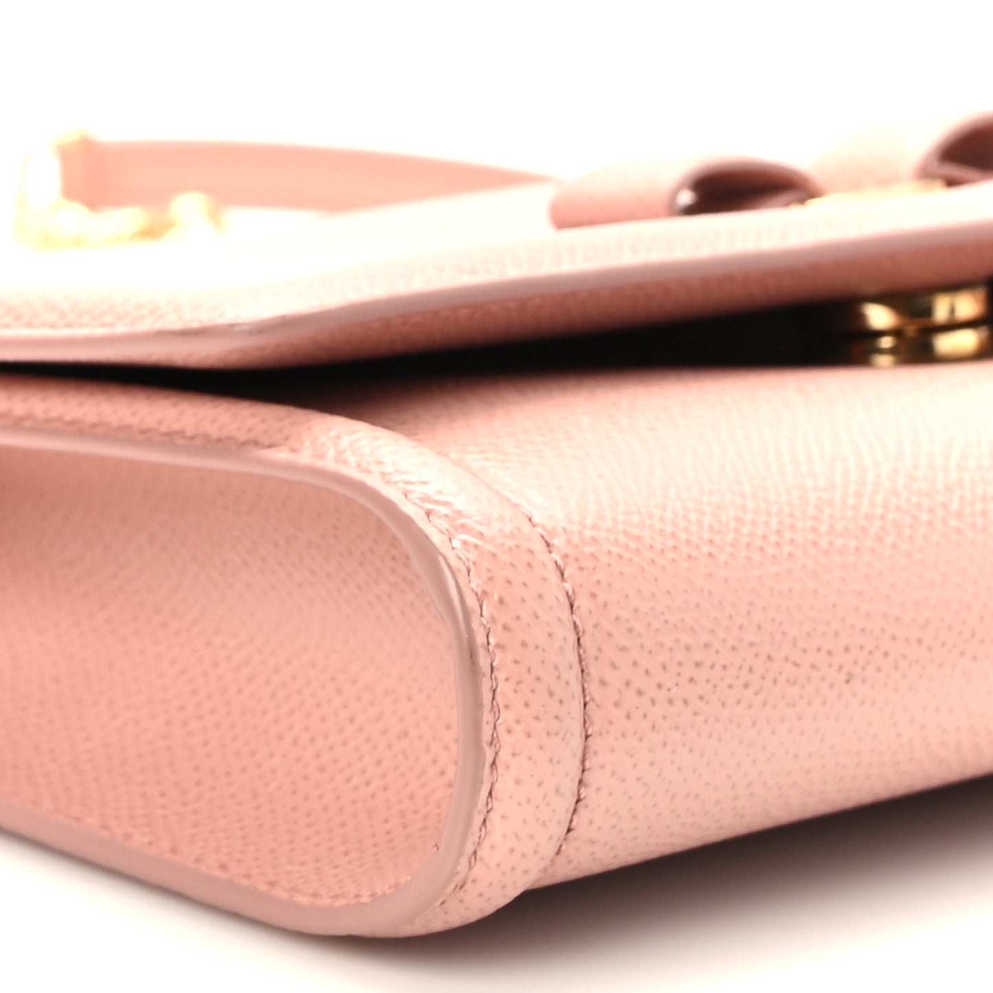 Hammered Calfskin Vara Bow Minibag Antique Rose