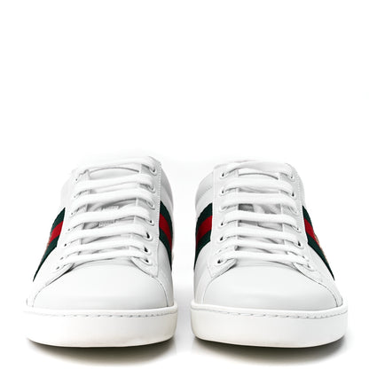 Gucci Calfskin Ayers Bee Embroidered Womens Ace Sneakers 38 White Green 2 of 9