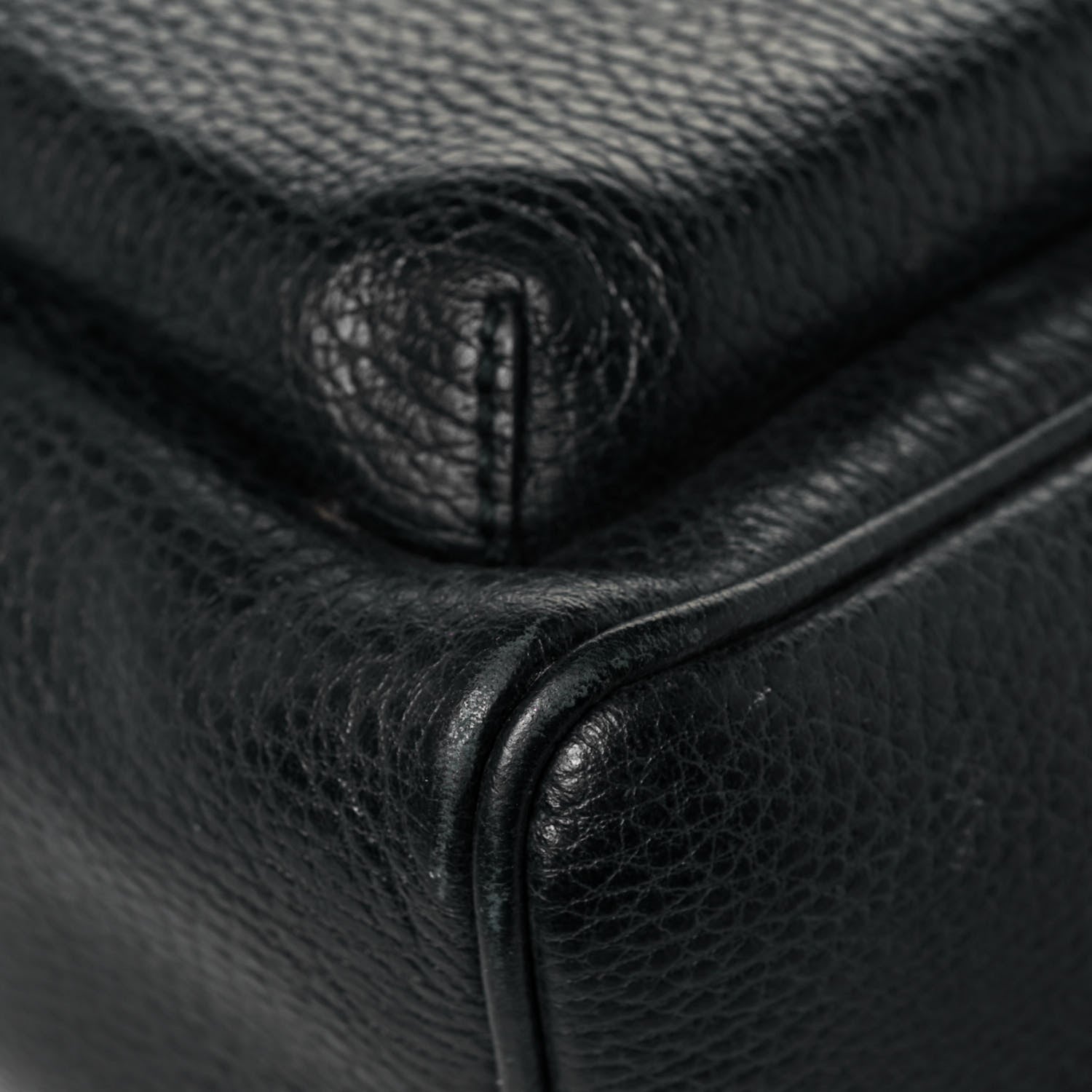 Gucci Pebbled Calfskin Soho Chain Backpack Black 10 of 24