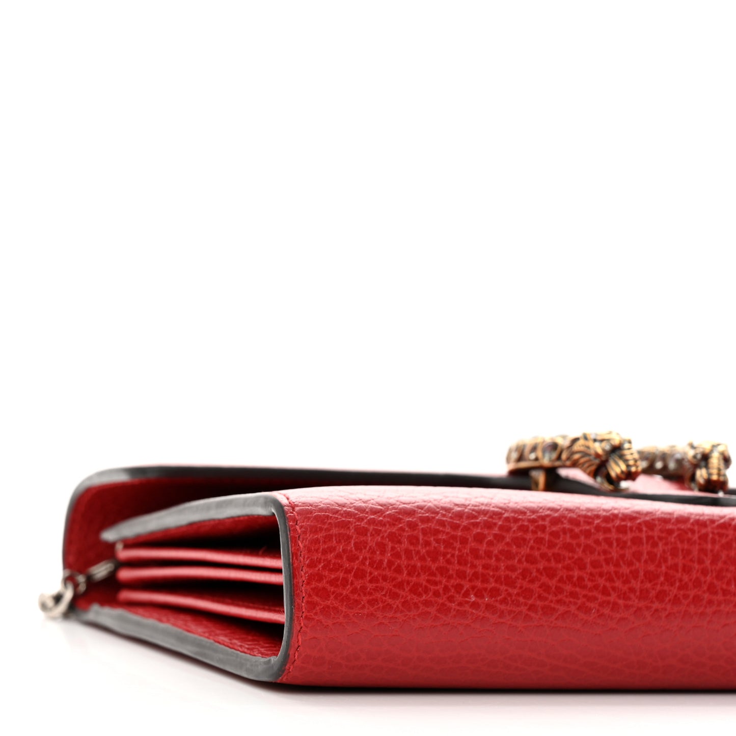 Calfskin Mini Dionysus Chain Wallet Hibiscus Red