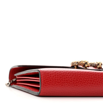Gucci Calfskin Mini Dionysus Chain Wallet Hibiscus Red 8 of 9
