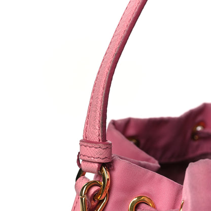 Prada Re-Nylon Saffiano Duet Bucket Crossbody Bag Begonia 12 of 14