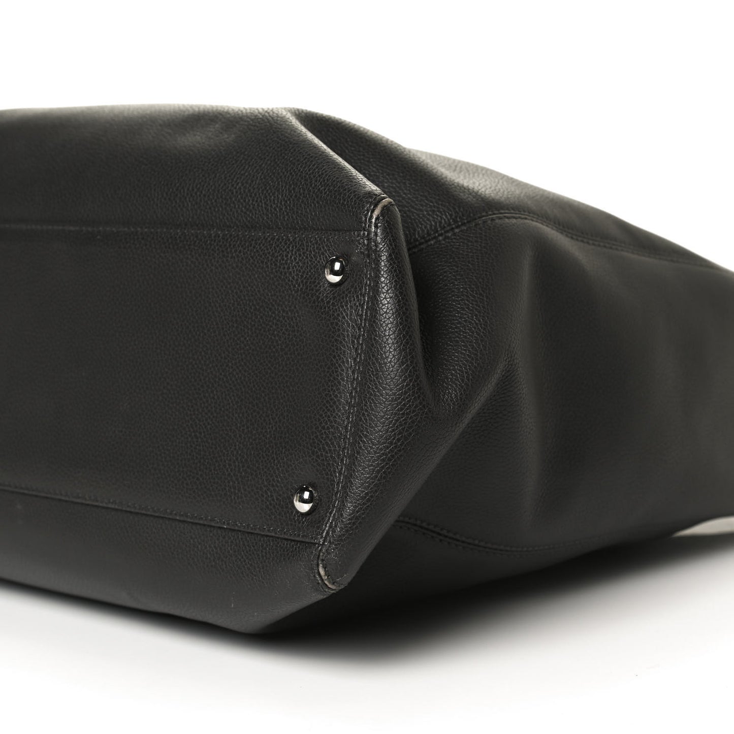 Calfskin Tall Cerf Tote Dark Grey