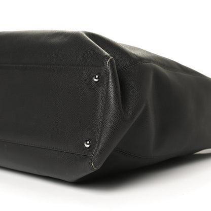 Chanel Calfskin Tall Cerf Tote Dark Grey 9 of 10