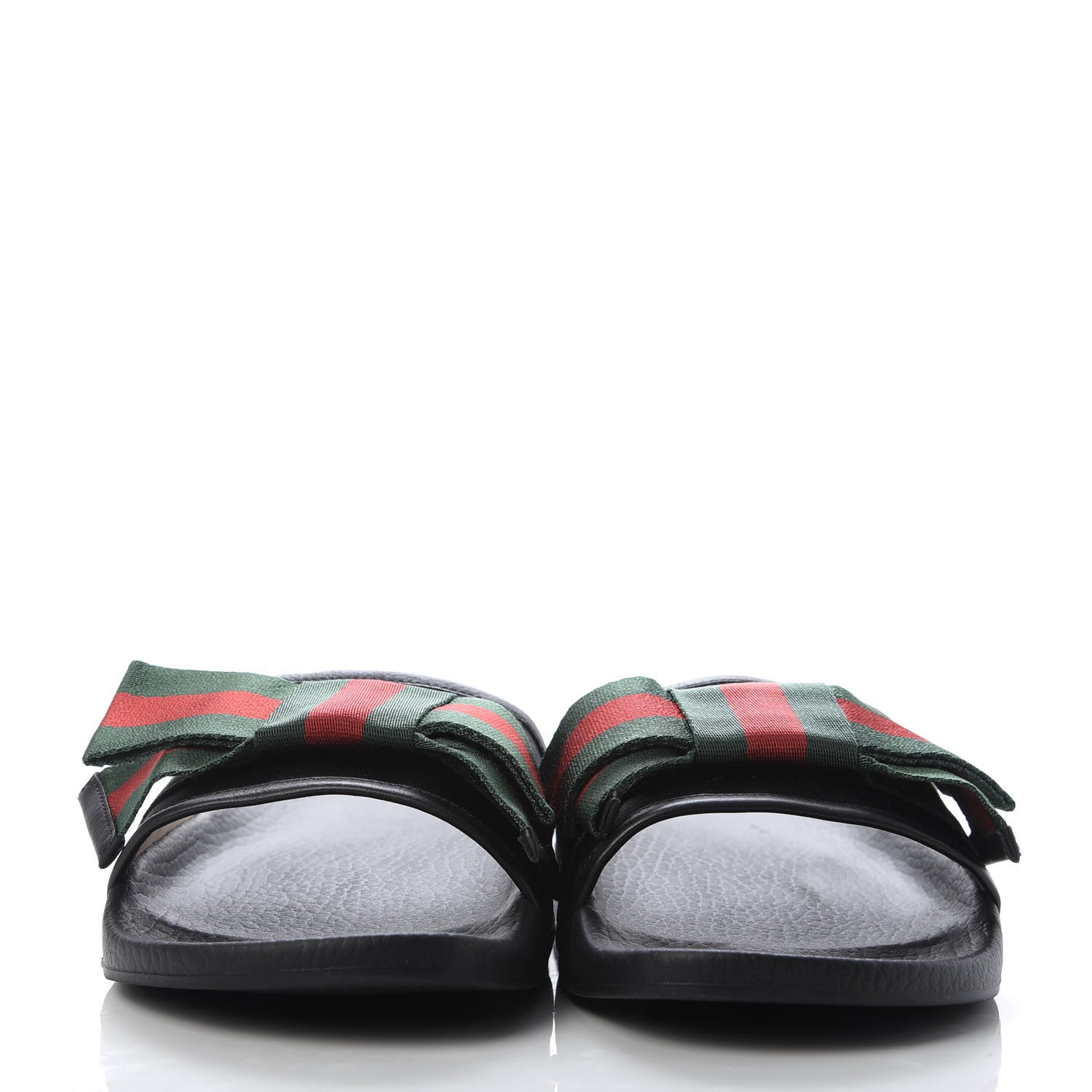 Gucci Satin Web Bow Slide Sandals 41 Black 2 of 9