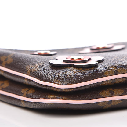 Louis Vuitton Monogram Blooming Flowers Double Zip Pochette 10 of 11