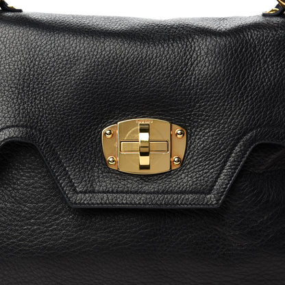 Miu Miu Cervo East-West Flap Satchel Black 10 of 10