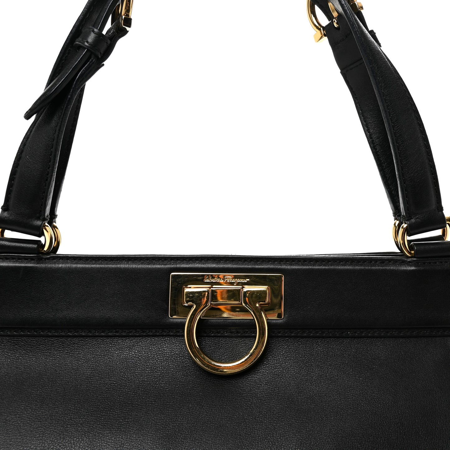 Calfskin Trifolio Tote Black