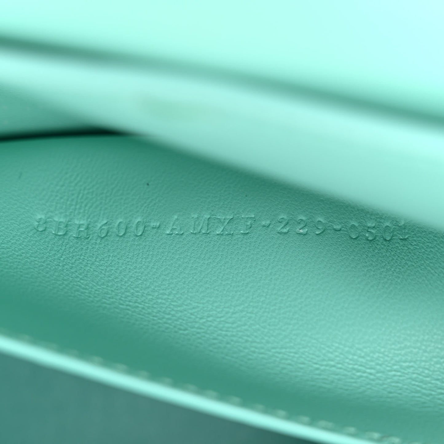 X TIFFANY Satin Nappa Silver Baguette Blue Tiffany Silver