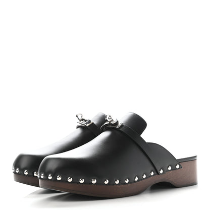 Hermes Calfskin Carlotta Mules 39 Black 3 of 8