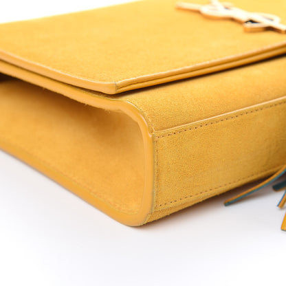 Saint Laurent Suede Medium Classic Monogram Kate Tassel Satchel Saffron Yellow 8 of 16