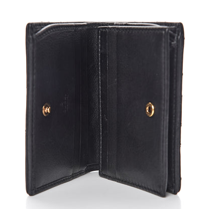 Gucci Calfskin Matelasse GG Marmont Card Case Wallet Black 5 of 8