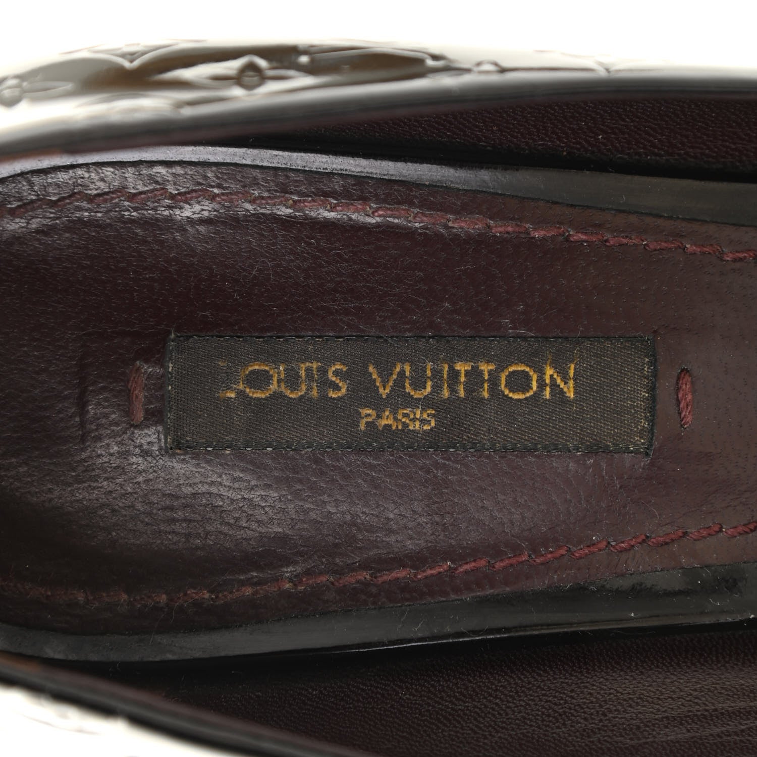 Louis Vuitton Vernis True Peep Toe Pumps 37.5 Amarante 7 of 19