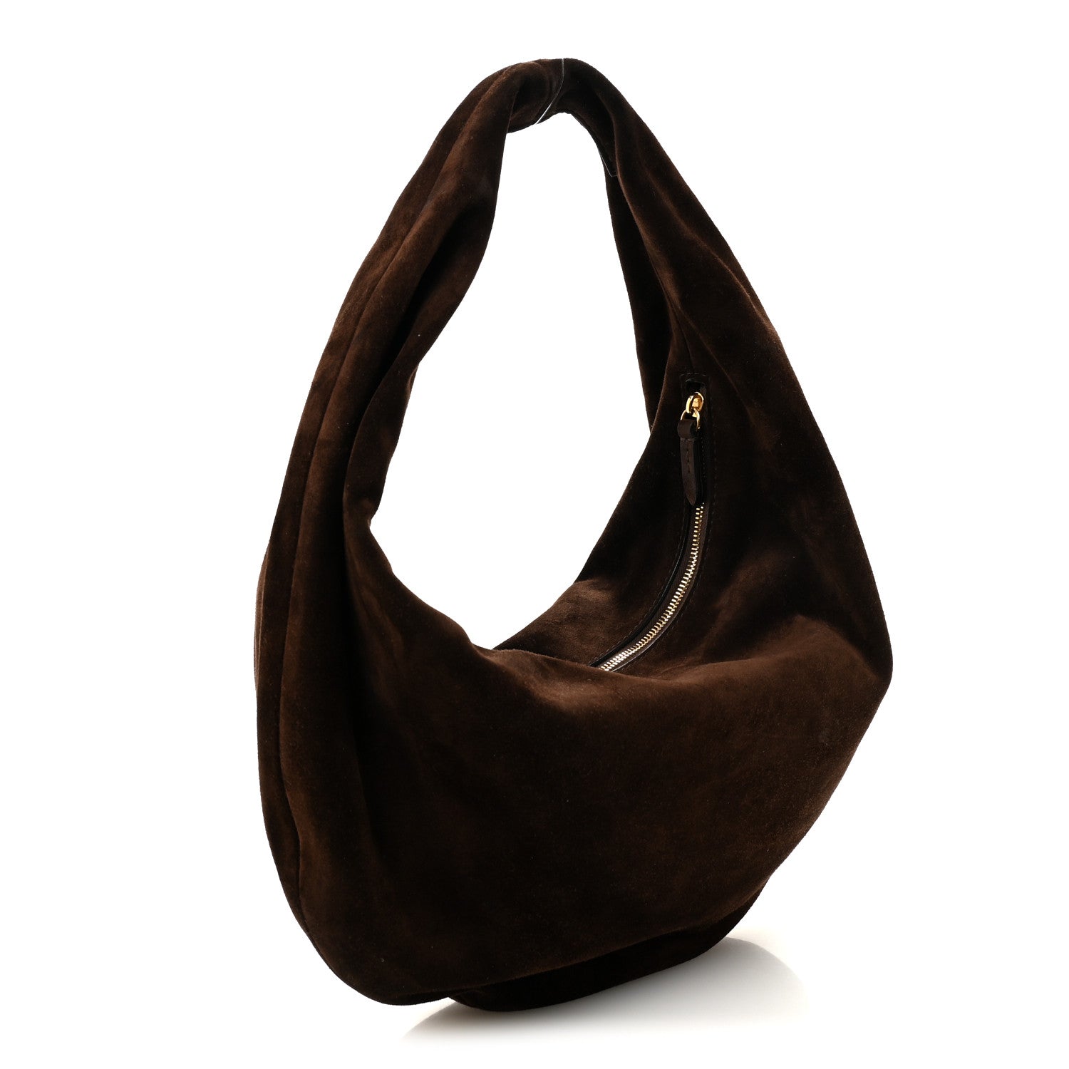Khaite Suede Calfskin Medium Olivia Hobo Coffee 3 of 9