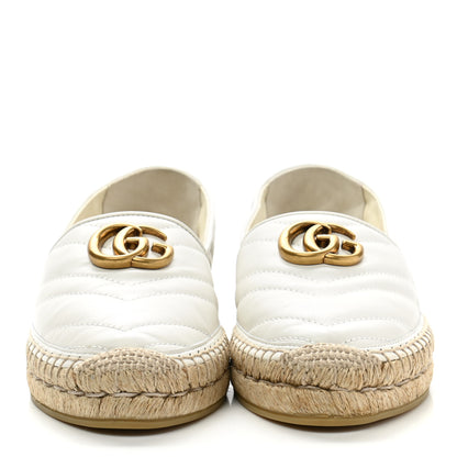 Gucci Nappa Matelasse GG Marmont Espadrilles 38 Great White 2 of 10