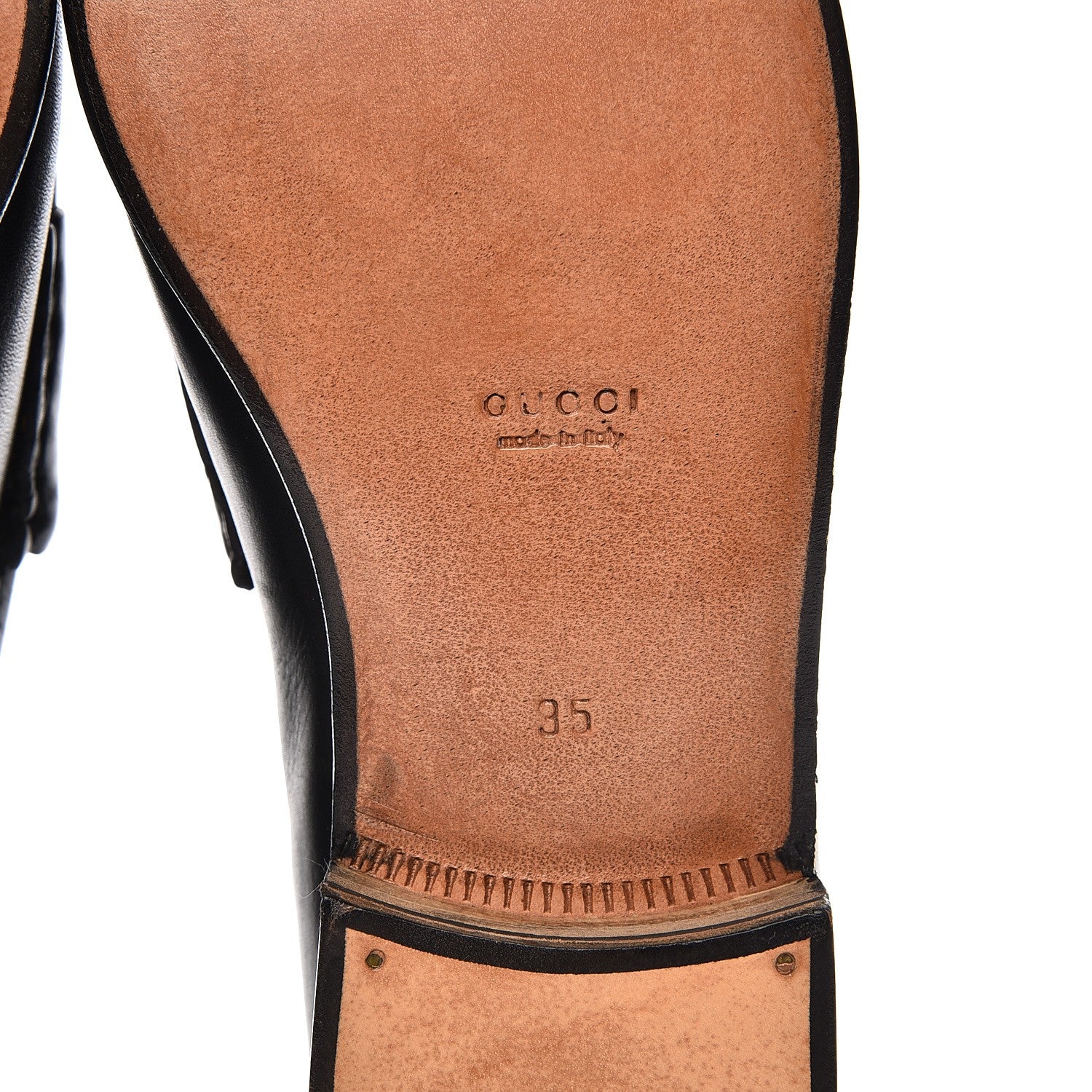 Gucci Calfskin Horsebit Loafers 35 Black 10 of 14