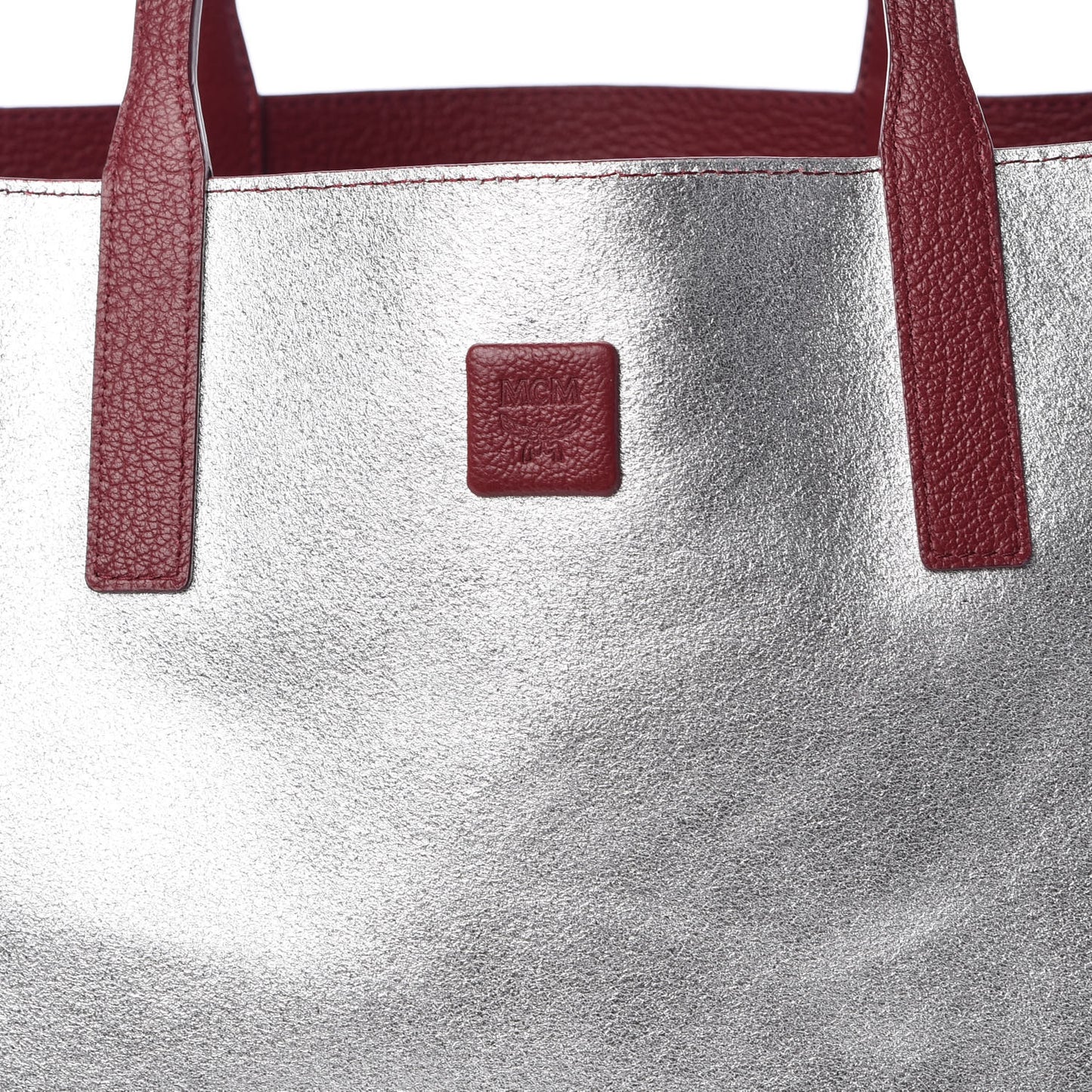 Grained Calfskin Medium Reversible Wandel Tote Ruby Tan