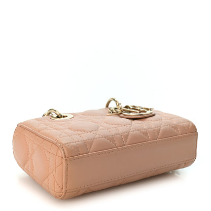 Christian Dior Lambskin Cannage Micro Lady D-Joy Rose Des Vents 4 of 11