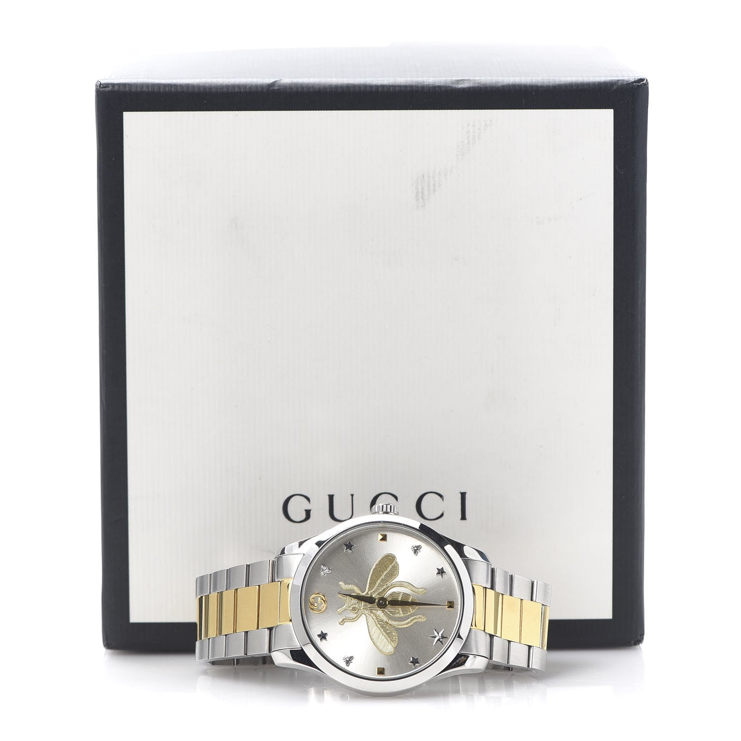Gucci Stainless Steel 38mm G-Timeless Two Tone Bee Quartz Watch 8 of 8