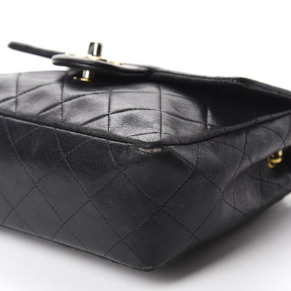 Chanel Lambskin Quilted Mini Square Flap Black 7 of 14
