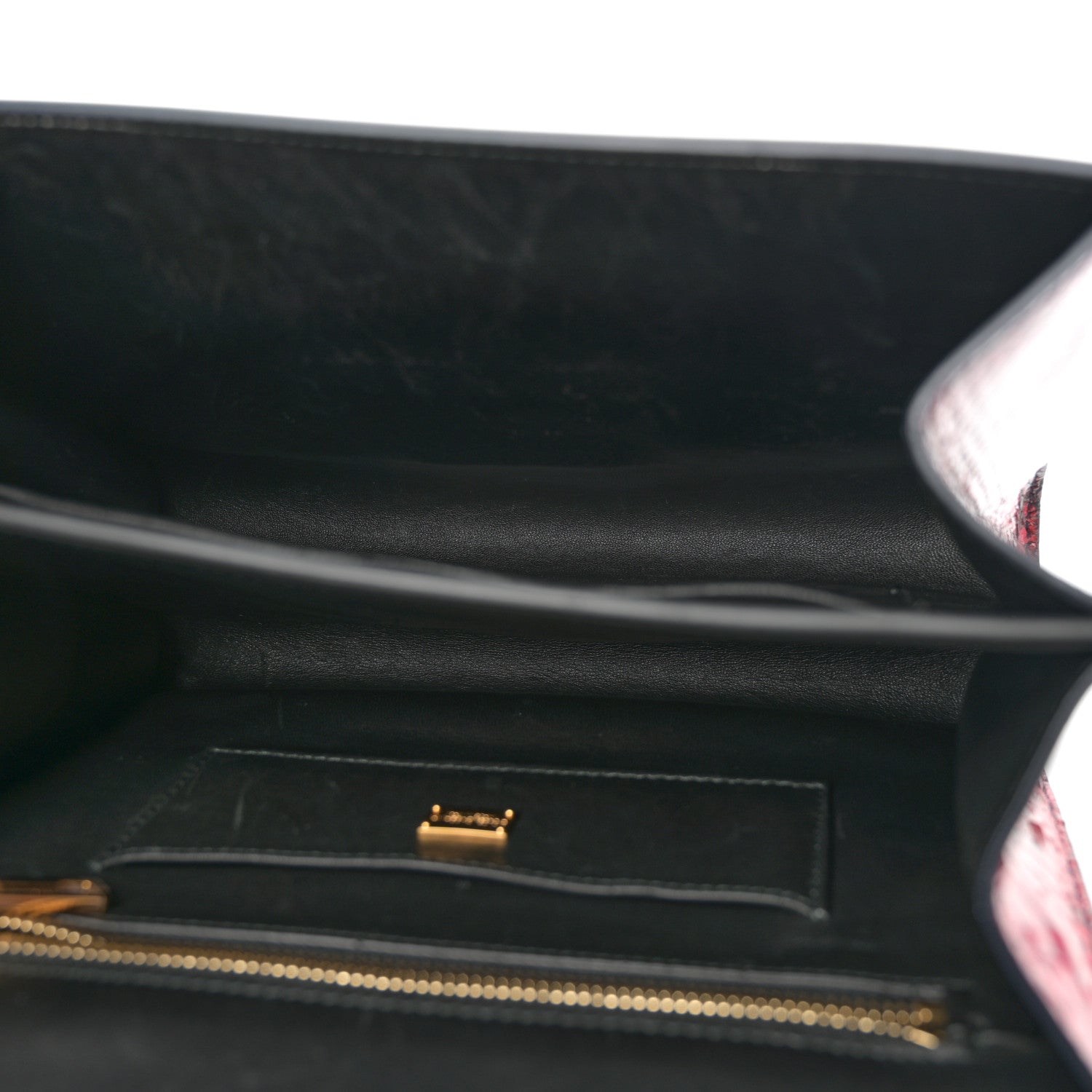Dolce & Gabbana Calfskin Snakeskin Lucia Shoulder Bag Blue Red 5 of 15