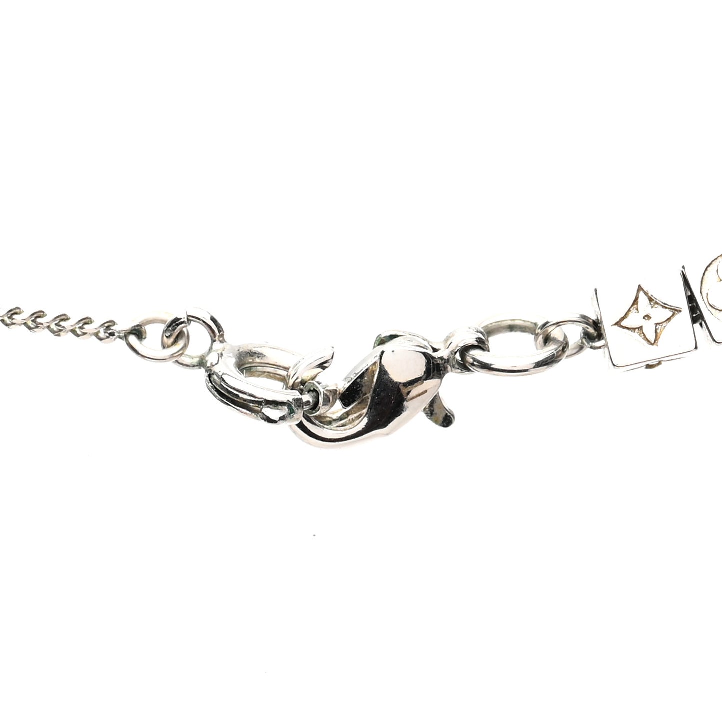 LV Double Key Necklace Gold Silver