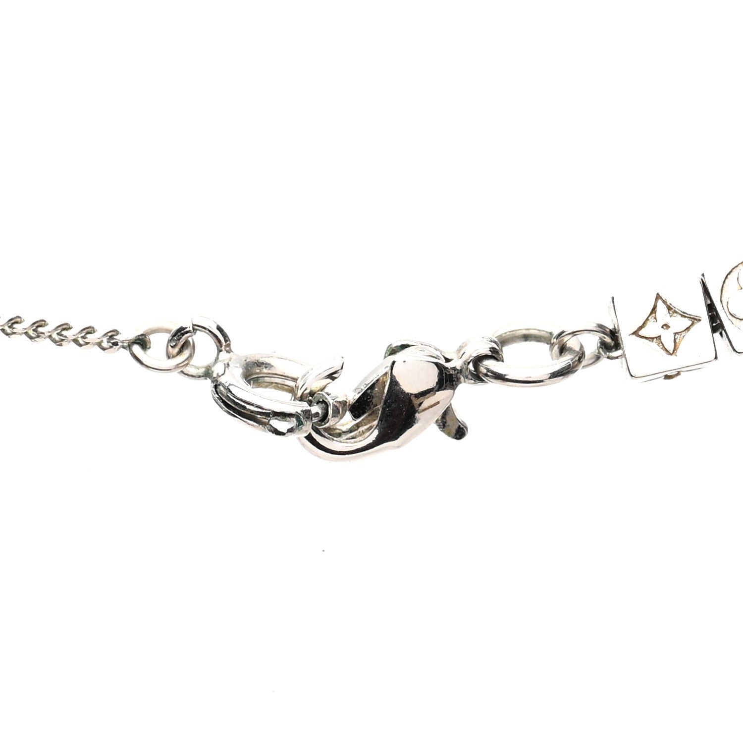 Louis Vuitton LV Double Key Necklace Gold Silver 5 of 5