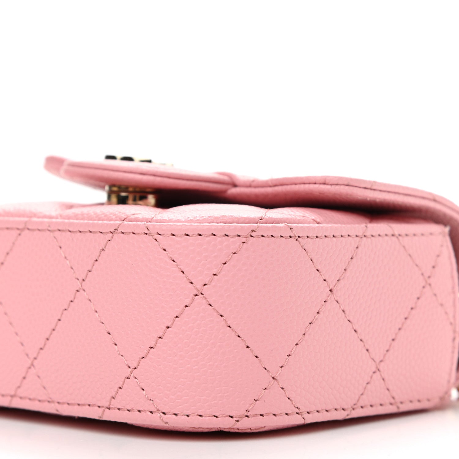 Chanel Caviar Quilted Mini Clutch With Chain Pink 11 of 12