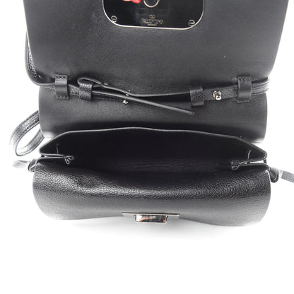 Valentino Garavani Calfskin Small VRing Crossbody Bag Black 5 of 11