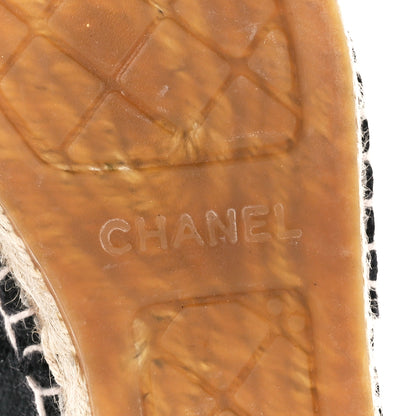 Chanel Denim Toile CC Espadrilles 37 Black 7 of 11