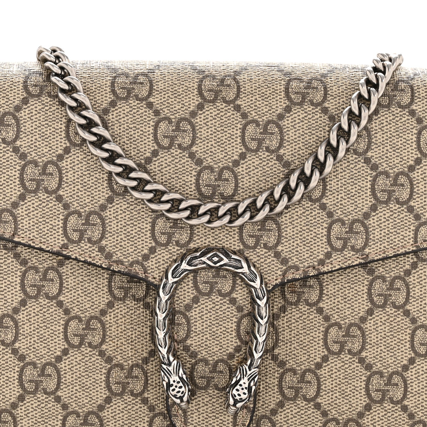 Gucci GG Supreme Monogram Mini Dionysus Chain Wallet Beige Taupe Beige Taupe 20 of 37
