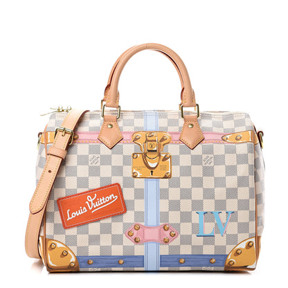 Louis Vuitton Damier Azur Summer Trunks Speedy Bandouliere 30 1 of 11